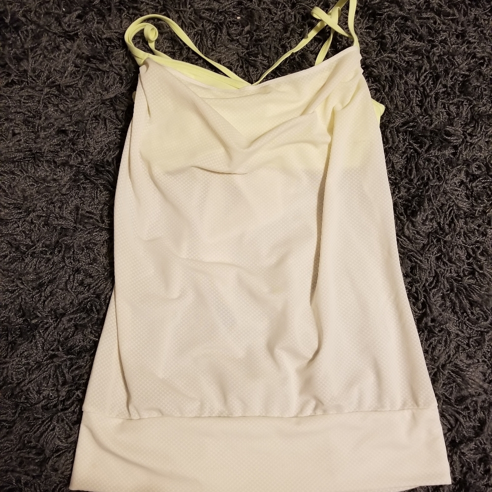 White workout tank